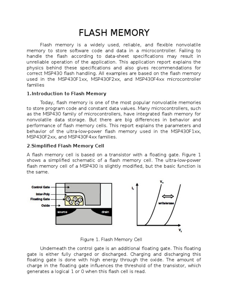 1.introduction To Flash Memory | PDF | Flash Memory | Computer Data Storage