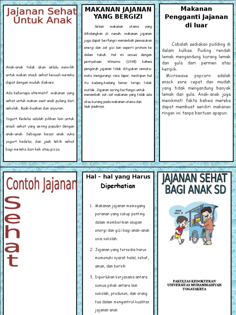 Leaflet Jajanan Sembarangan