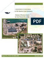 US Department of The Interior, Energy Production in The Virgin Islands, December 2009