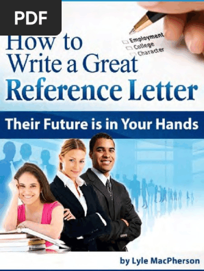 How to Write a Great Reference Letter Print Able