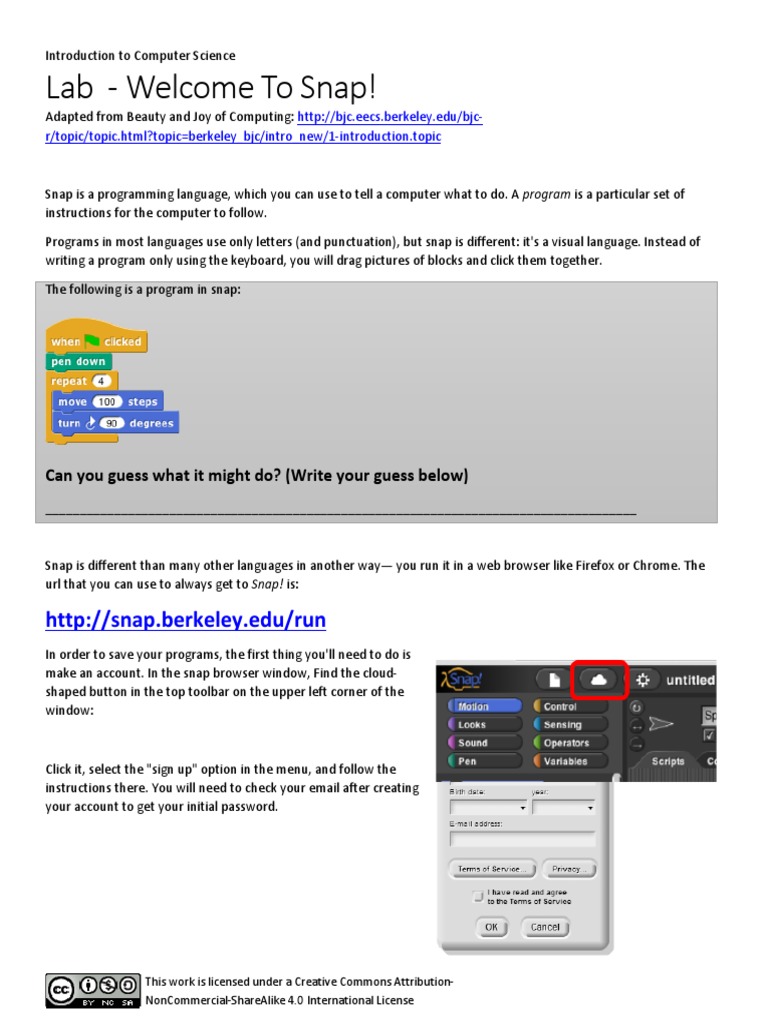 Snap! Programming Basics Guide | PDF | Web Browser | Human–Computer ...