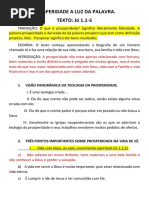 Prosperidade a Luz Da Palavra