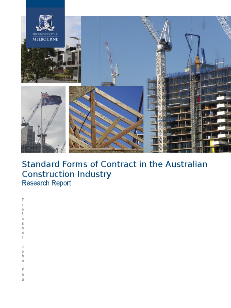 Research Report Standard Forms of Contract in The Australian Construction Industry PDF