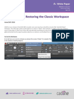AutoCAD 2016- Restoring the Classic Workspace
