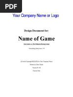 Game Design Document Dg