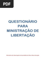 QUESTIONÁRIO PARA MINISTRAÇÃO DE LIBERTAÇÃO