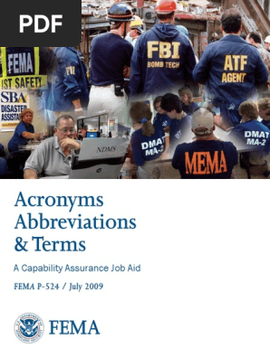 Acronyms Emergency Management Automation