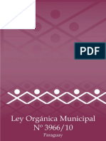 Ley 3966-10 - Organica Municipal del Paraguay