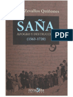 SAÑA, APOGEO Y DESTRUCCIÓN (1563 - 1720) de Jorge Zevallos Quiñones 