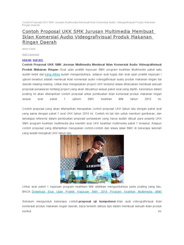 Contoh Proposal Membuat Makanan / Contoh Anggaran Biaya