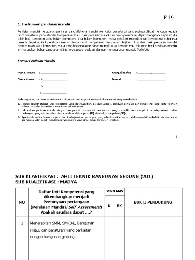 F 19 201 Ahli Teknik Bangunan Gedung Madya Pdf