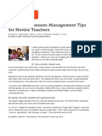 5 Quick Classroom-Management Tips For Novice Teachers - Edutopia PDF