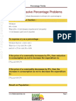 Tricks To Solve Percentage Problems PDF
