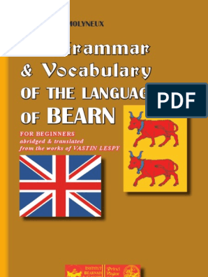 Grammar And Vocabulary Of The Language Of Bearn Pdf Agriculture