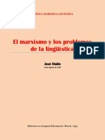 El Marxismo y Los Problemas de La Lingüística