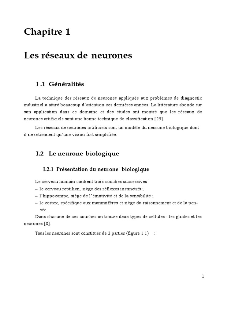 Réseau de Neurones | PDF | Réseau de neurones artificiels | Axone