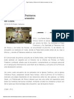 Papa Francisco y Patriarca Kirill_ Histórico Encuentro en Cuba