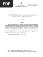 Hitit Büyü Metinlerinde Geçen Bazı Otsu Bitkiler, Ağaç Türleri Ve Ahşap Nesneler