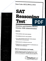 2006年10月SAT真题-SAT小帮手整理