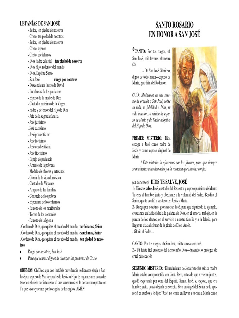 Rosario A San Jose | PDF | San José | María, madre de Jesús