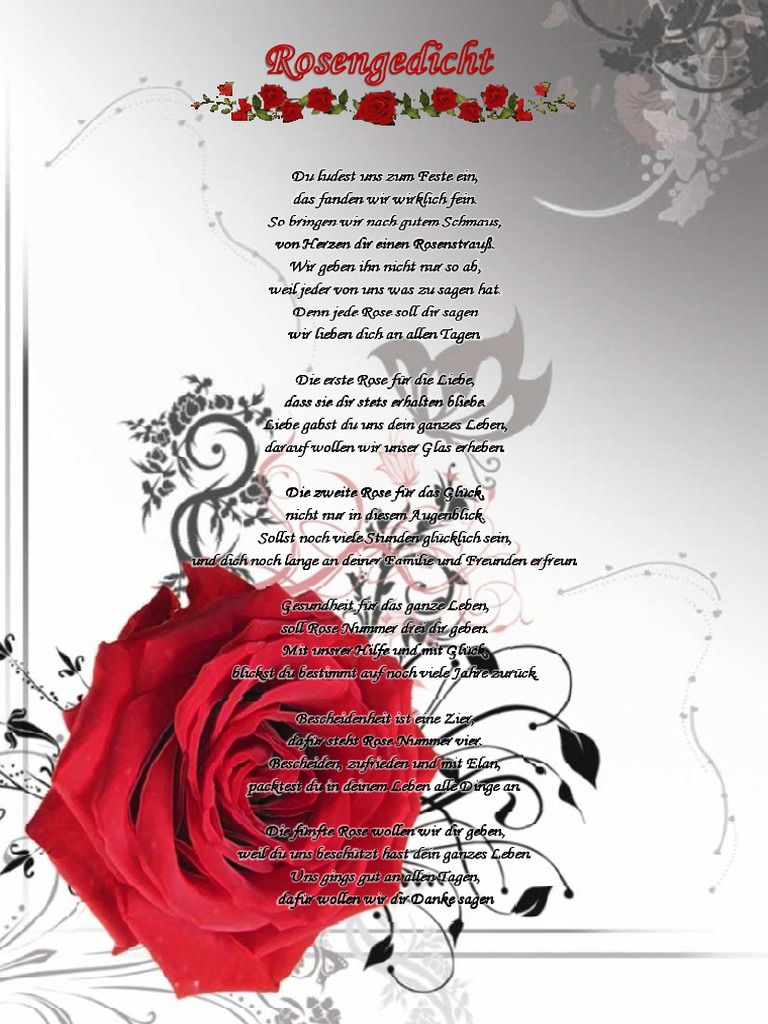 Rosen Gedicht | PDF