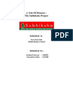A Tale of Disaster: The Subhiksha Project: Submitted To