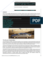 Autonomous Car - Seminar Report, PPT, PDF For Mechanical