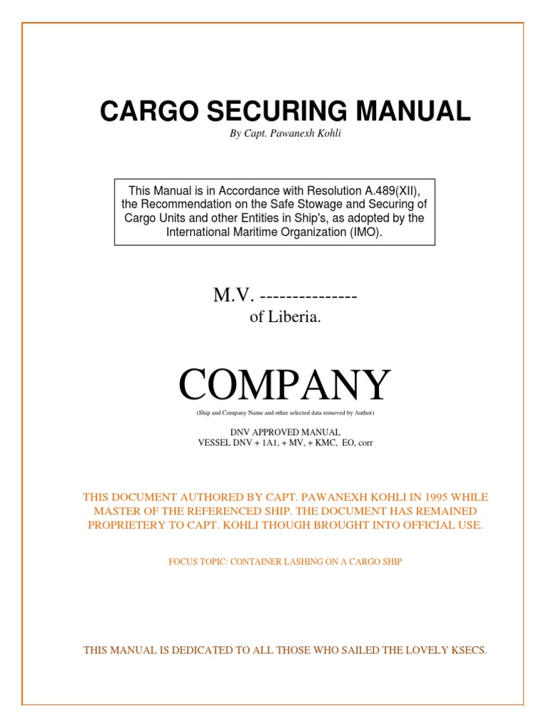 Cargo Securing Manual PDF