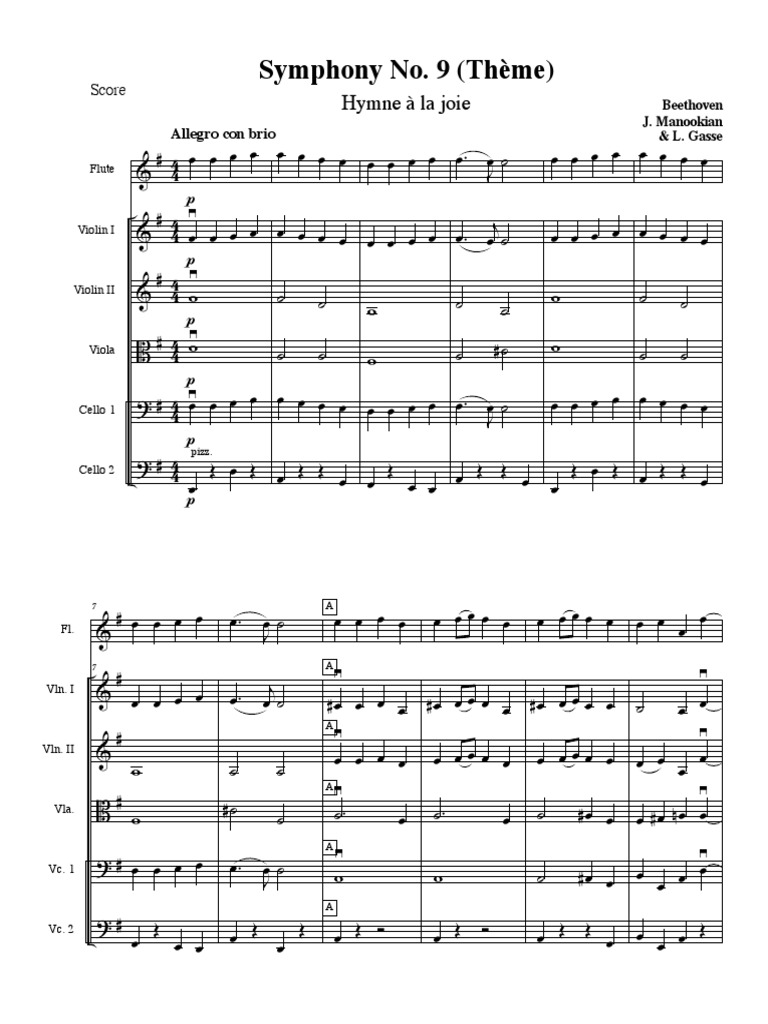 Hymne A La Joie Releve Symphonie Musique Classique