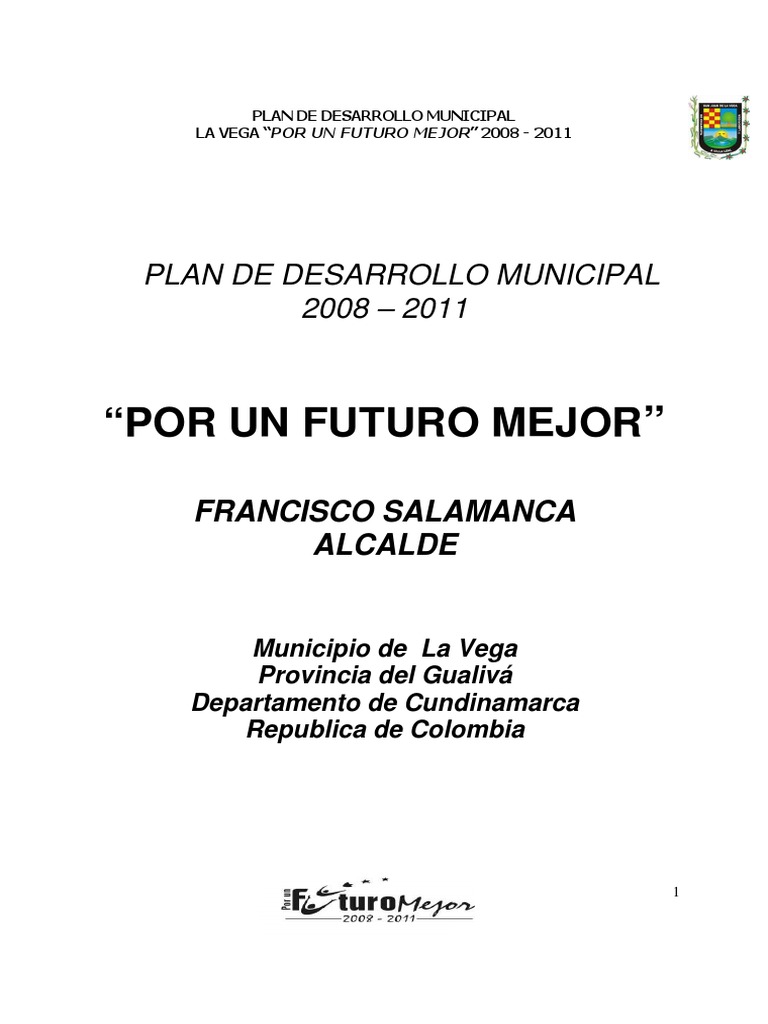 Plan de Desarrollo Municipal La Vega | PDF | Planificación ...
