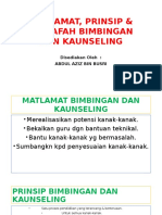 Matlamat, Prinsip & Falsafah Bimbingan Dan Kaunseling