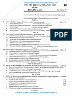 2nd PUC Biology Mid Term Nov 2015 PDF