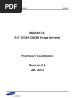 S5K3A1EA (1/3" SXGA CMOS Image Sensor) : Preliminary Specification Revision 0.4 Jun, 2004