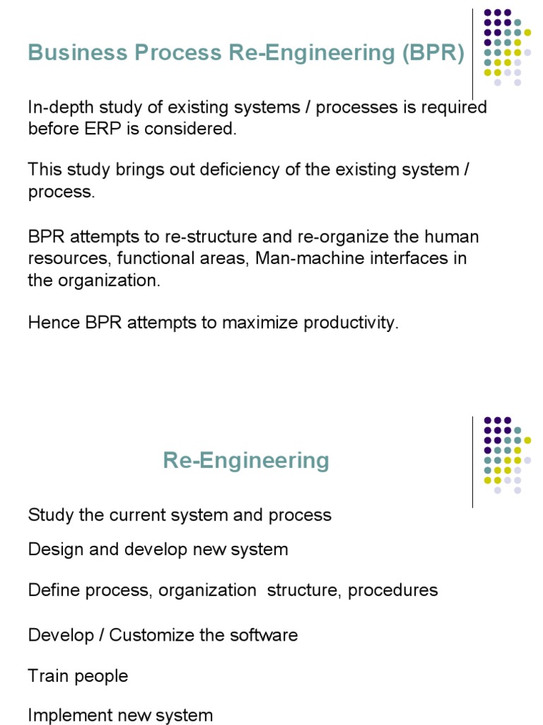 Business Process Re-Engineering (BPR) | PDF
