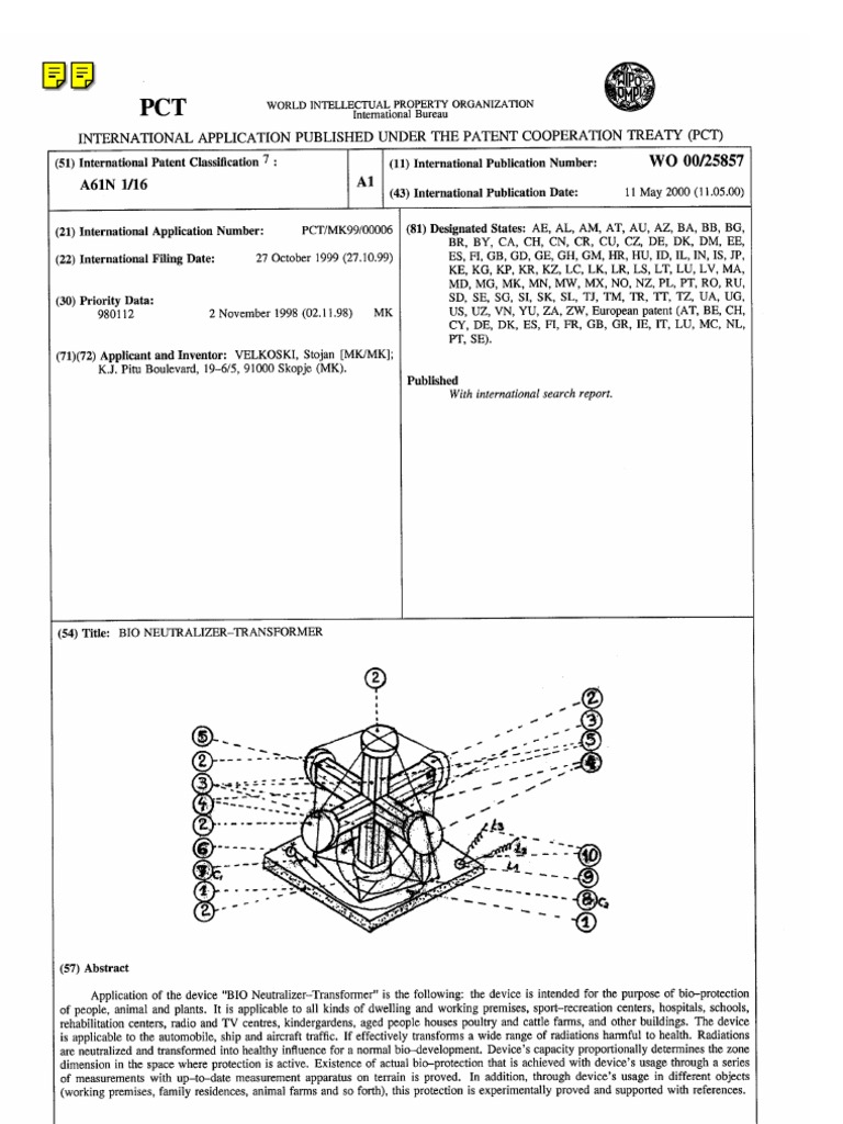 WO 0025857 A1 Bio Neutralizer Transformer | PDF