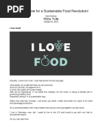 A Time is Now for a Sustainable Food Revolution! Oct. 24, 2015 TEDx TUM, Marc Buckley