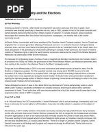 Canadas Israel Lobby and the Elections