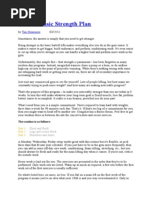 8-Week Basic Strength Plan