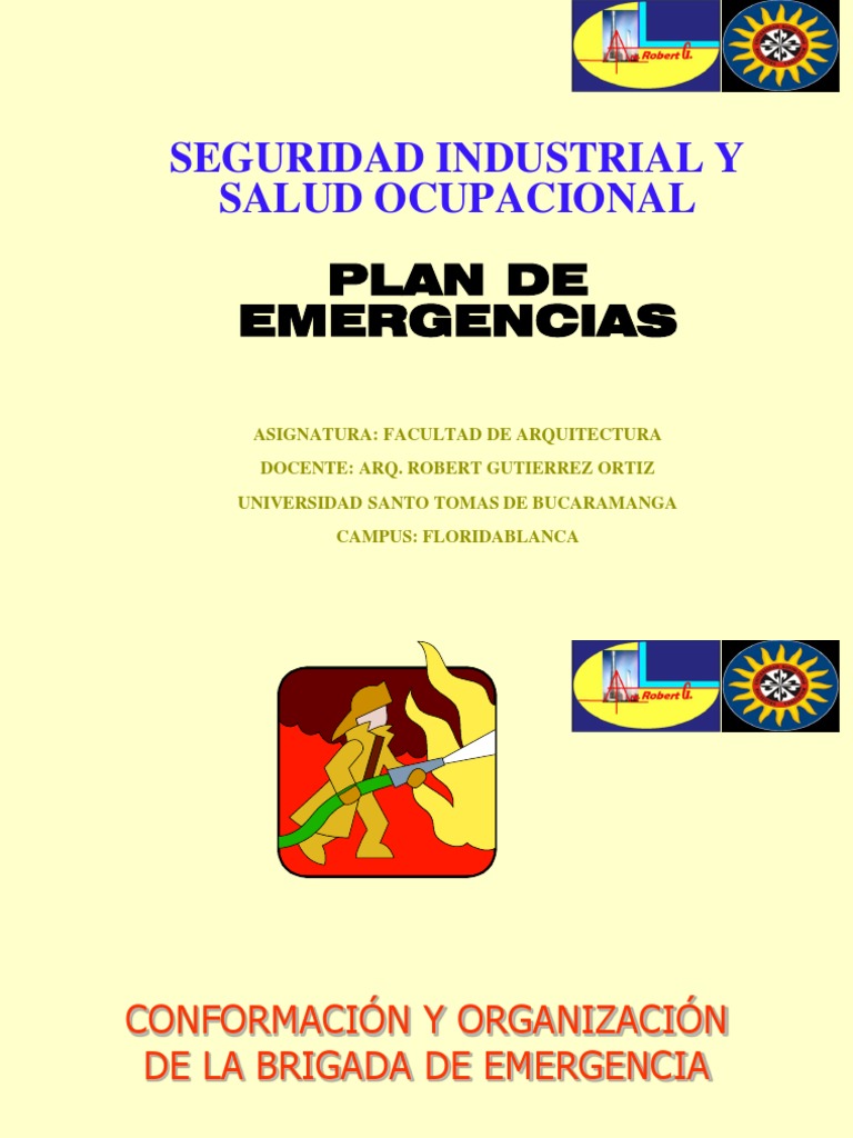Plan de Emergencias y Brigadas de Seguridad | PDF | Primeros auxilios ...