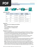 6.5.1.2 Lab - Building a Switch and Router Network