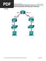 7.3.2.7 Lab - Testing Network Connectivity With Ping and Traceroute