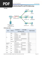 7.3.2.9 Packet Tracer - Troubleshooting IPv4 and IPv6 Addressing