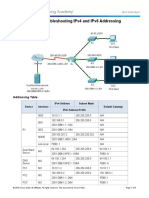 7.3.2.9 Packet Tracer - Troubleshooting IPv4 and IPv6 Addressing