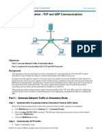 9.3.1.2 Packet Tracer Simulation - Exploration of TCP and UDP Communication