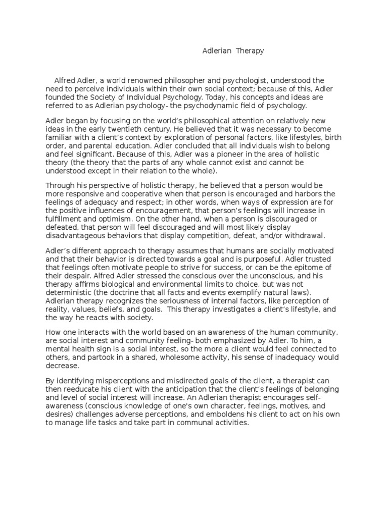 Alfred adler essay picture
