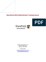 SharePoint 2013 Admin Manual