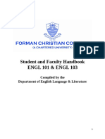 English 101 and 103 Student and Faculty Handbook Spring 2015