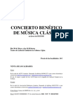 Programa Concierto Benéfico