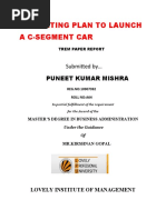 Download MARKETING PLAN TO LAUNCH A C-SEGMENT CAR by DEPANSARI SN29845256 doc pdf
