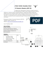 Corpus Christi Catholic Secondary School Grade 12 University Chemistry (SCH 4U)